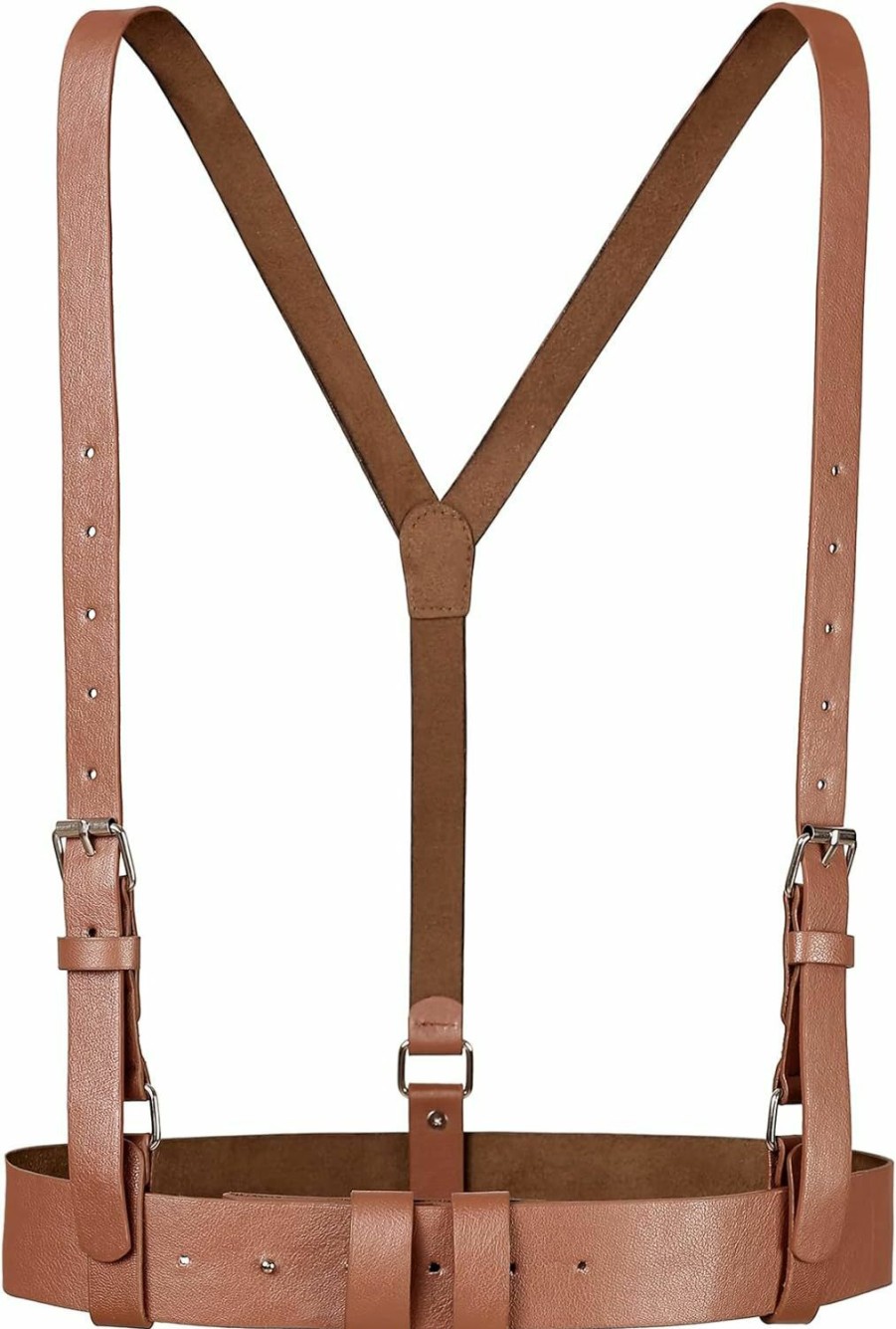 Allegra K Allegra K Womens Vintage Pu Leather Y Suspenders Adjustable Holes Belts | Belts