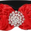 Wriidy Stretchy Belt Wide Flower Belt Women White Pearl Stretch Waistband Black Elastic Waist Jewelry Accessories For Girls | Belts