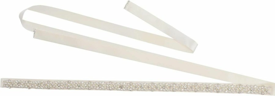 Tendaisy Tendaisy Women'S Rhinestone Belts With Pearls Crystal Birdal Sashes For Wedding Gowns | Belts