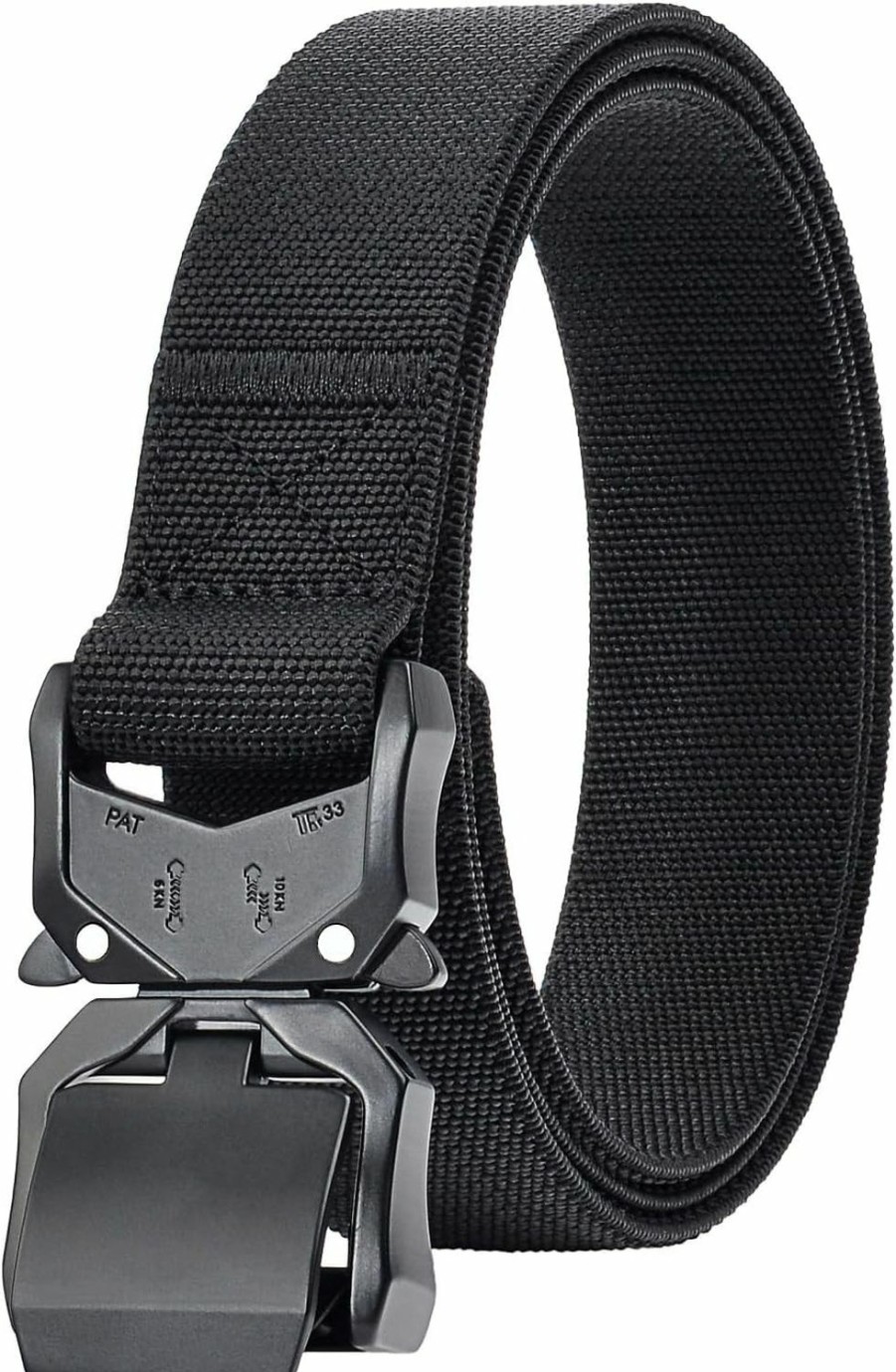 YWHCHI Tactical Belt, Military Hiking Rigger 1.3" Stretch Nylon Web Work Belt With Heavy Duty Quick Release Buckle | Belts