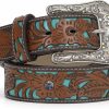 TRIWORKS Western Belts For Women Cowgirl,Cowboy Bling Country Turquoise Belts For Jeans Pants Dresses | Belts