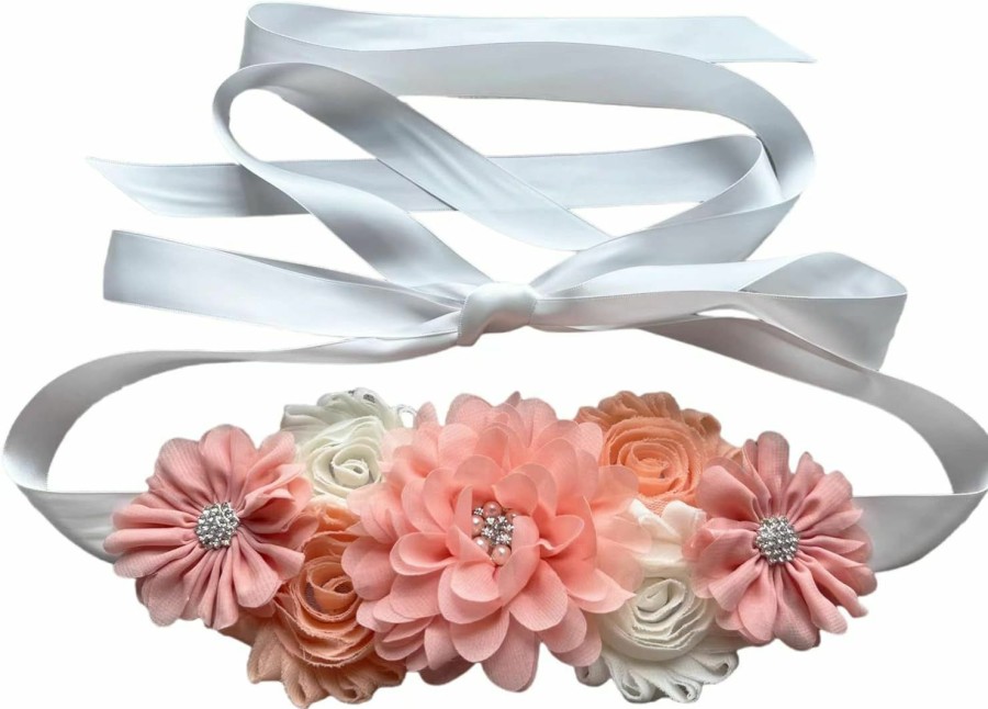 HOSINSECT Hosinsect Wedding Flowers Sash Belt Pregnancy Sash Maternity Sashes | Belts