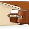 RISANTRY Brown Skinny Belt For Women With Gold Metal Designer Buckle Casual Fashion Belts For Jeans Dresses | Belts