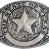 Needzo Needzo Rodeo Belt Buckles For Men, State Of Texas Seal, Western Apparel, Silver Tone, 2.75 X 3.75 Inches | Belts