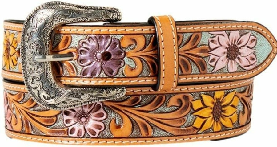 ARIAT Ariat Western Belt Womens Sunflower Daisy Tool L Multi-Color A1566197 | Belts