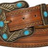 Mealah Vintage Western-Cowboy-Belt For Women Men - Carved Buckle Pu Leather Waist Belts (For Waist 28\"-39\") | Belts