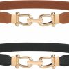 JASGOOD Jasgood Women Stretchy Waist Belt Retro Elastic Skinny Belt For Ladies With Gold Buckle | Belts