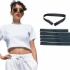 Dielianyi Dielianyi 5Pcs Crop Tuck Band For Shirt Invisible Belt Buckleless No Show Belt Crop Band For T-Shirts, Crop Tops Blouses For Woman | Belts