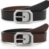 JASGOOD Jasgood Women Reversible Leather Belt For Jeans Pants Fashion Leather Belt With Rotated Buckle | Belts