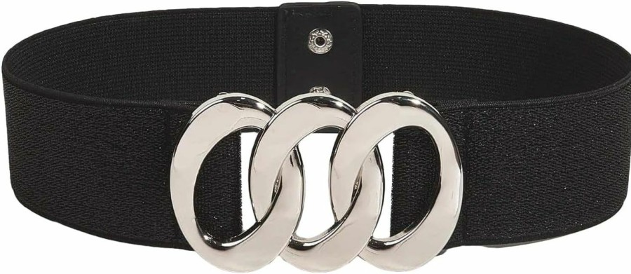 Verdusa Verdusa Women'S Symmetrical Buckle Elastic Wide Belts Waistband | Belts