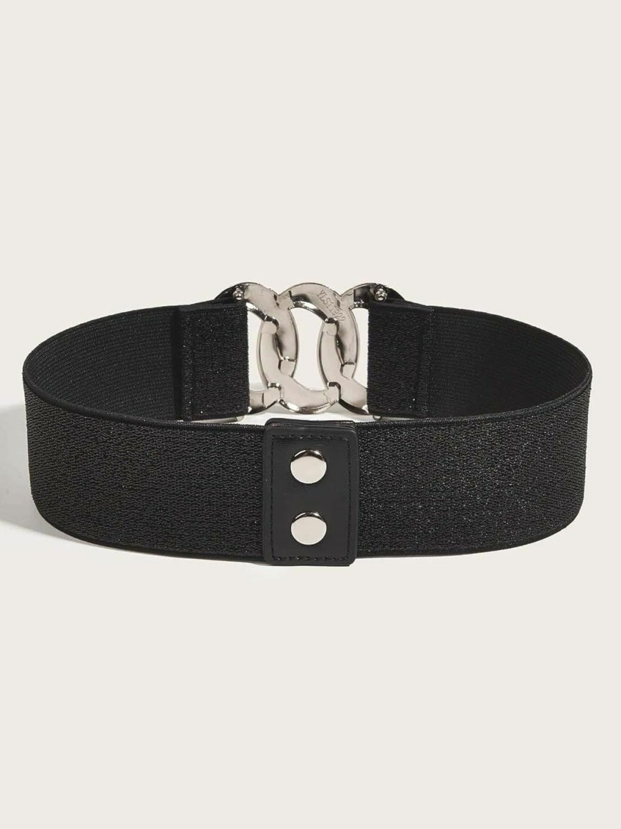 Verdusa Verdusa Women'S Symmetrical Buckle Elastic Wide Belts Waistband | Belts