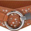 BlackButterfly Blackbutterfly Wide Elastic Stretch Retro Metal Interlock Buckle Belt | Belts