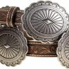 ARIAT Ariat Women'S Brown Tooled Leather Concho Belt Leather L | Belts