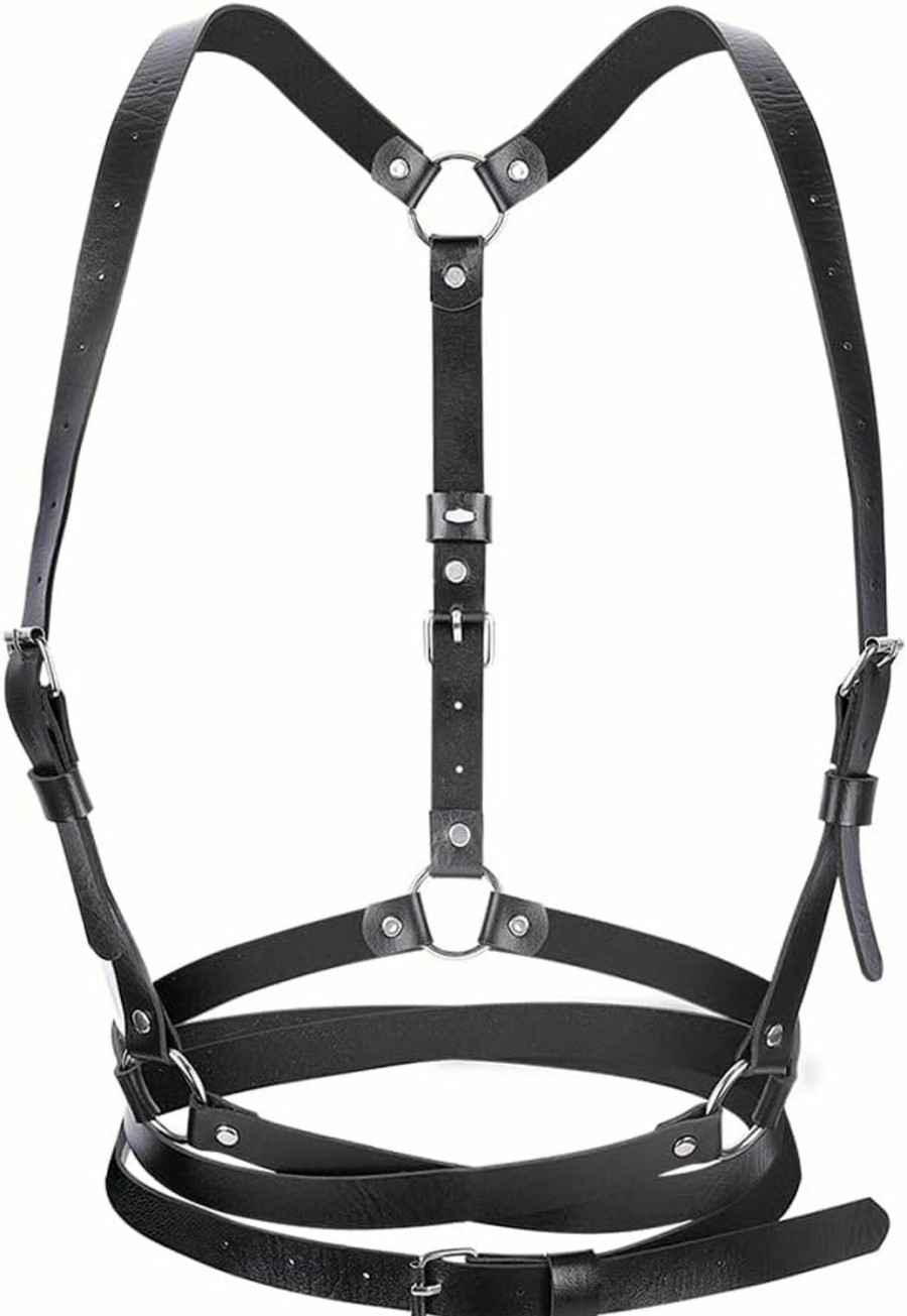 DOTASI Punk Waist Leather Chain Belt Harness Strappy Adjustable Body Accessories For Women And Girl | Belts