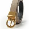 GOELIA Goelia Women'S Reversible Bovine Leather Belt Skinny Fashion Waist Belts For Dresses Jeans Pants With Gold Buckle | Belts