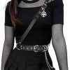 BODIY Bodiy Punk Leather Wide Waist Belt Goth Fashion Harness Belt With Chain Rave Cosplay Costume Belts For Women | Belts