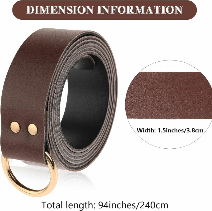 Amazon Medieval Halloween Leather Belt Viking Renaissance Reenactment Accessory Pirate Belt Men Women Ring Belt | Belts