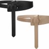 SUOSDEY Suosdey 2 Pack Women Tie A Knot Belt Genuine Leather Full Grain Leather Waist Belt For Dress Coat Clothing Accessories | Belts