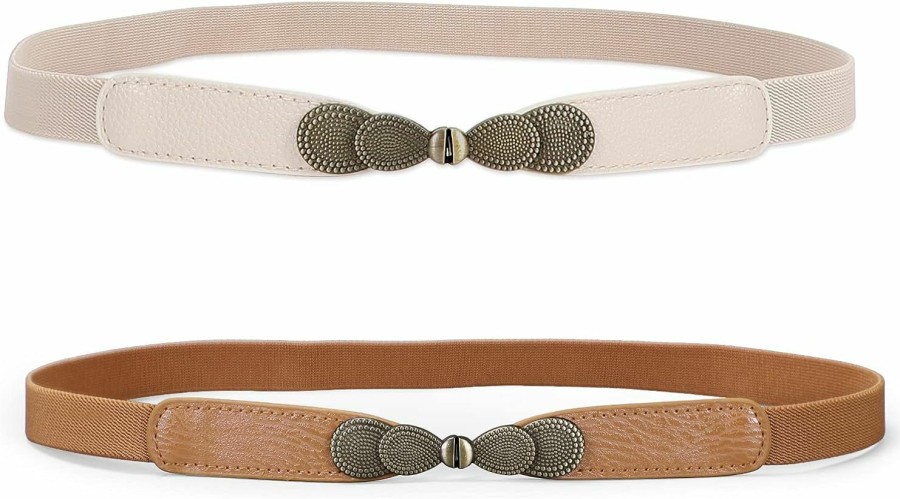 JASGOOD Jasgood Women Skinny Elastic Stretch Belt For Dresses Retro Ladies Waist Vintage Thin Belt | Belts