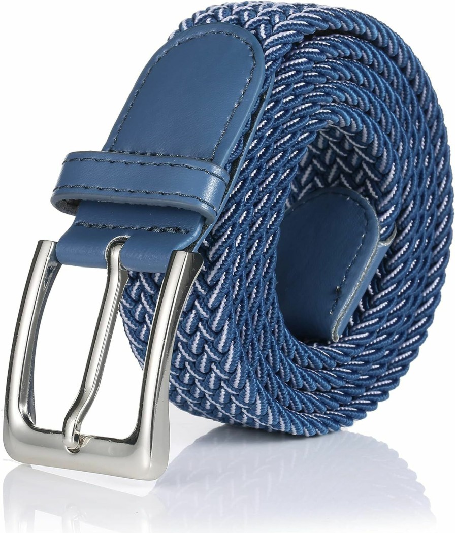 BSLLNEK Elastic Braided Belt, 1 3/8", Woven Stretch Belt For Golf Casual Jeans Shorts Pants | Belts