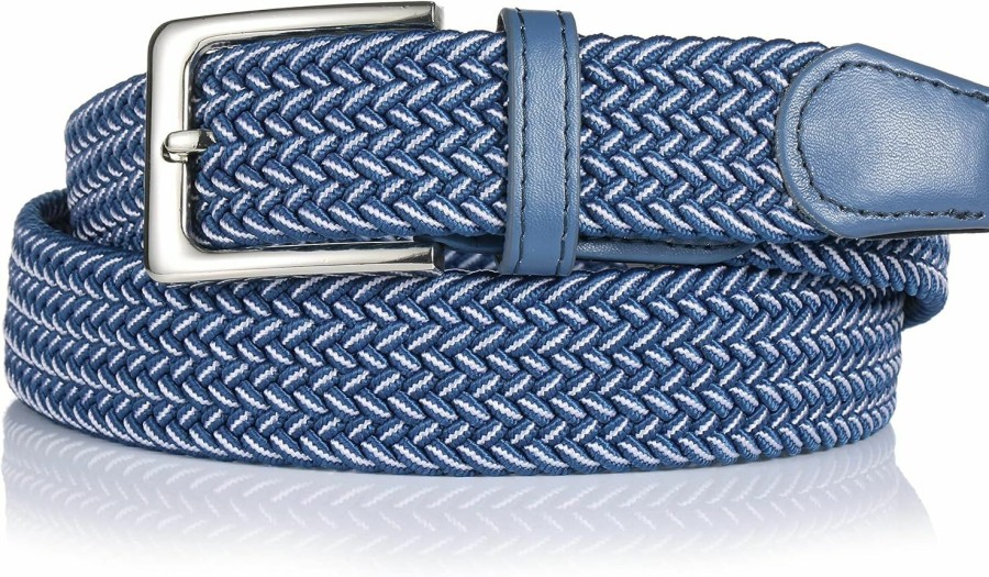 BSLLNEK Elastic Braided Belt, 1 3/8", Woven Stretch Belt For Golf Casual Jeans Shorts Pants | Belts