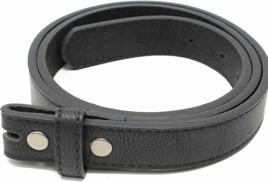 BC Belts Womens Thin Leather Belt Strap With Vintage Distressed Texture 1" Wide With Snaps | Belts