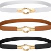 Blulu 3 Pieces Women Skinny Waist Belt Elastic Thin Belt Waist Cinch Belt For Women Girls Accessories | Belts