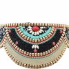 idealway Idealway Bohemian Women Belts Wide Stretch Elastic Waist Cinch Belt Handmade Beaded Flower Adjustable Belt For Dresses | Belts