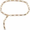 Sam Edelman Sam Edelman Women'S Fully Adjustable Double-E Logo Chain Link Dress Belt | Belts