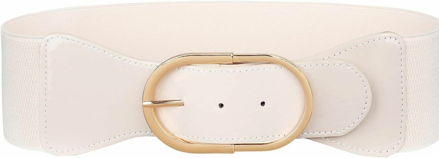 VONMELLI Vonmelli Vintage Wide Elastic Belt For Women'S Dresses Stylish Stretchy Waistband With Oval Gold Buckle | Belts