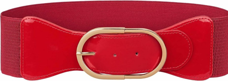 VONMELLI Vonmelli Vintage Wide Elastic Belt For Women'S Dresses Stylish Stretchy Waistband With Oval Gold Buckle | Belts