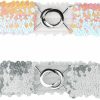 Allegra K Allegra K Womens Glitter Skinny Stretchy Waist Belts Sequins Decor Elastic Belts For Dresses | Belts