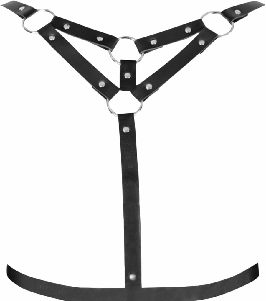 REATR Reatr Women Punk Leather Plus Size Waist Belt Fashion Harness Body Chest Belt With Chains For Costume Accessories | Belts