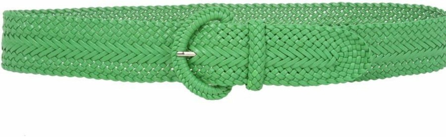 beltiscool 2 Inch Wide Hand Made Soft Metallic Woven Braided Round Belt | Belts