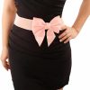 Wiwpar Wiwpar Women Sexy Statement Bow Knot Wide Elastic Waist Belt Adorable Dress Accessory Women'S Waist Belt Vintage Big Bow Knot Corset Waistband For Women Girls Party Prom (Pink) | Belts