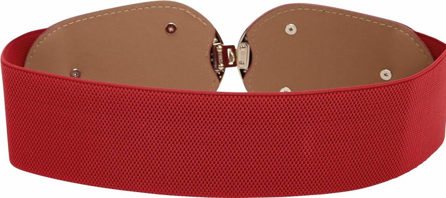 BlackButterfly Blackbutterfly Wide Elastic Vintage Cinch Retro Metal Interlock Buckle Belt | Belts