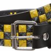 beltiscool Snap On 1 1/2"-38Mm Checkerboard Punk Rock Studded Belt | Belts