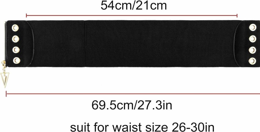 Ayliss Ayliss Women Wide Elastic Waist Belt Cinch Stretch Fashion Waistband Stretchy Dress Belt Band Wrap Vintage Lady Dresses | Belts