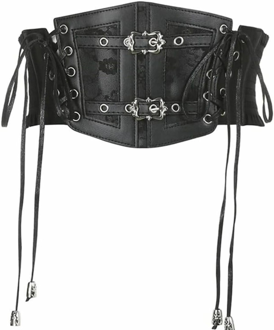 Sup-Coente Sup-Coente Goth Waist Corset Belt For Women Gothic Punk Alt Emo Fashion | Belts