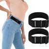 JASGOOD Jasgood Women No Buckle Elastic Belts For Jeans-2 Pack Invisible Pants Adjuster With Flat Buckle Fit 1.5 Inch Belt Loop | Belts