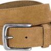 Belts.com Rounded Edge Buckle Casual Jean Suede Leather Belt 1 1/2" Wide For Women | Belts