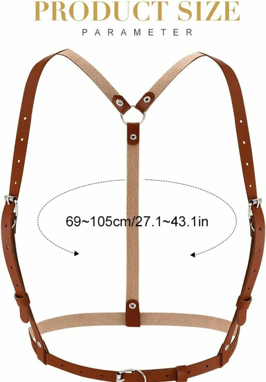 BODIY Bodiy Plus Size Harness Punk Leather Black Harness Belts Women Fashion Body Harness For Women | Belts