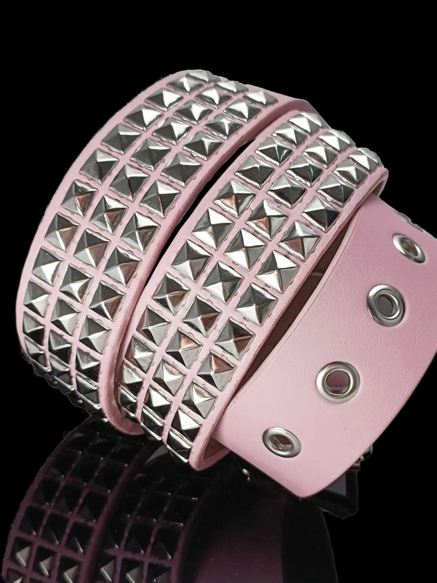 Generic Punk Studded Belt For Women Rock Threads Goth Stud Pyramid Gothic Clothing | Belts