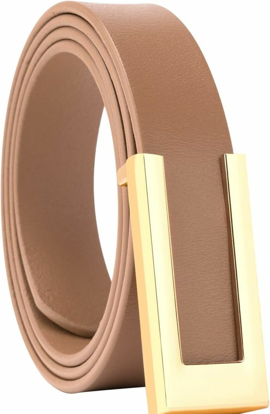 YooAi Womens Leather Belt Skinny Waist Belt For Dresses Jeans Pants With Gold Buckle | Belts