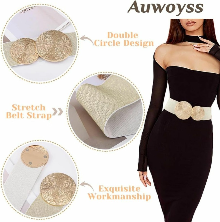 Auwoyss Women Belt Circle Stretch Dresses Belt Elastic Vintage Waist Belt For Women And Girls | Belts