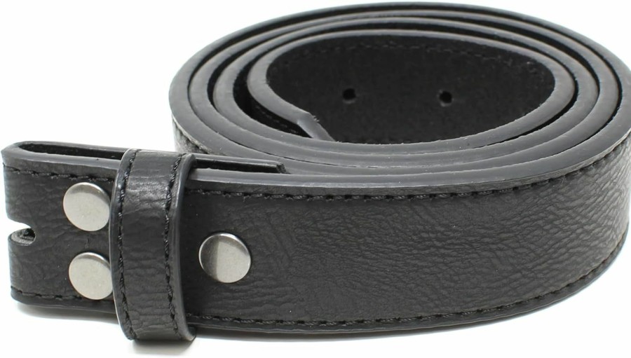 BC Belts Womens Thin Leather Belt Strap With Vintage Distressed Texture 1.25" Wide With Snaps | Belts