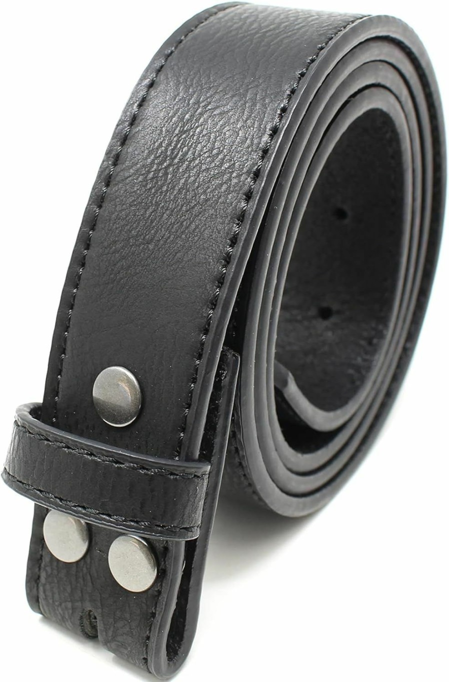 BC Belts Womens Thin Leather Belt Strap With Vintage Distressed Texture 1.25" Wide With Snaps | Belts