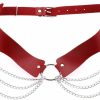 eYLun Eylun Women Girls Leather Waist Belt Punk Chain Leather Body Waist Belt Goth Layered Accessories Belt | Belts