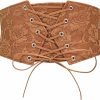 TRIWORKS Women Waist Belt Corset Lace Up Tied Waspie Elastic Wide Belt For Dresses Halloween Pirate Corset | Belts