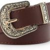 QIQILUXI Western Belt For Women Men Cowboys Cowgirls Carving Buckles Belts For Jeans Pants | Belts